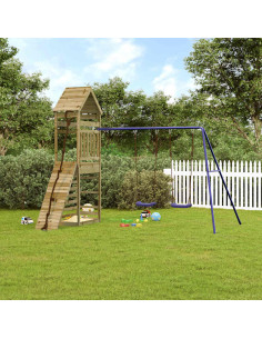Set da Gioco da Esterno in Legno di Pino Impregnato