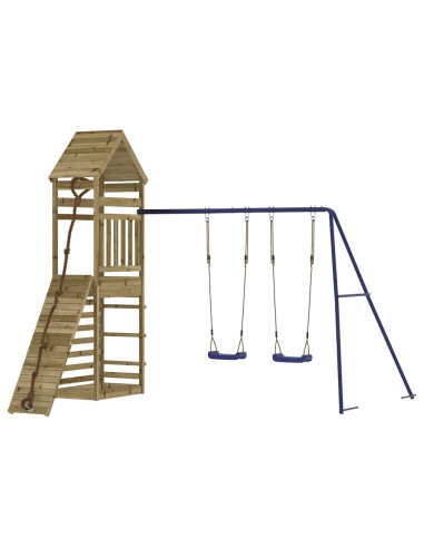 Set da Gioco da Esterno in Legno di Pino Impregnato