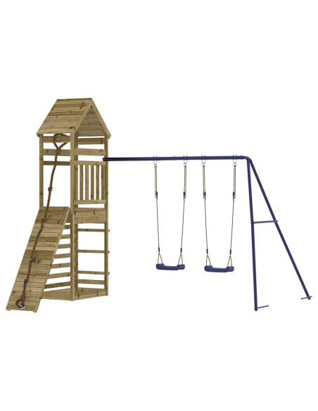Set da Gioco da Esterno in Legno di Pino Impregnato