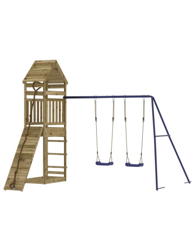 Set da Gioco da Esterno in Legno di Pino Impregnato