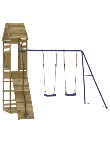Set da Gioco da Esterno in Legno di Pino Impregnato