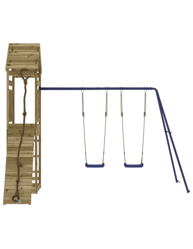Set da Gioco da Esterno in Legno di Pino Impregnato