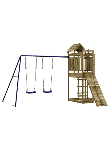 Set da Gioco da Esterno in Legno di Pino Impregnato