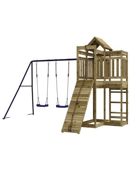 Set da Gioco da Esterno in Legno di Pino Impregnato