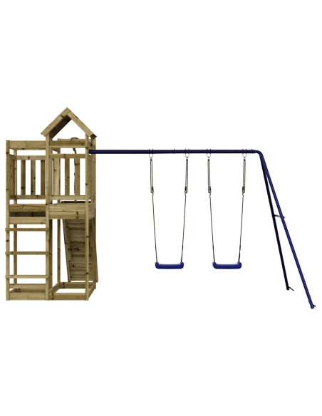 Set da Gioco da Esterno in Legno di Pino Impregnato
