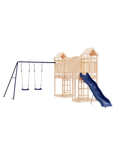 Set da Gioco da Esterno in Legno Massello di Pino 2