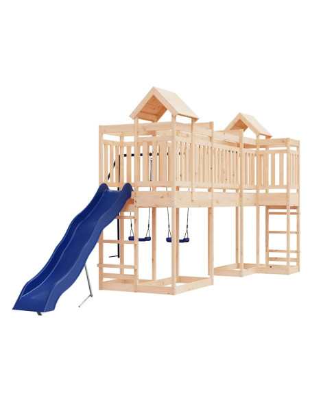 Set da Gioco da Esterno in Legno Massello di Pino