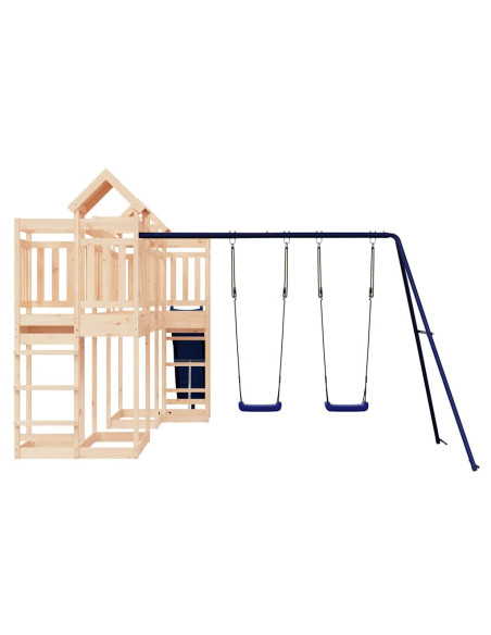 Set da Gioco da Esterno in Legno Massello di Pino