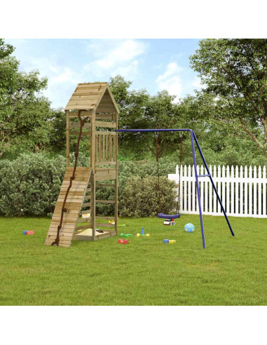Set da Gioco da Esterno in Legno di Pino Impregnato