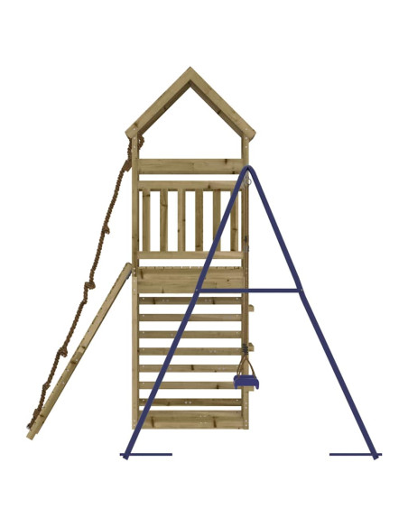 Set da Gioco da Esterno in Legno di Pino Impregnato