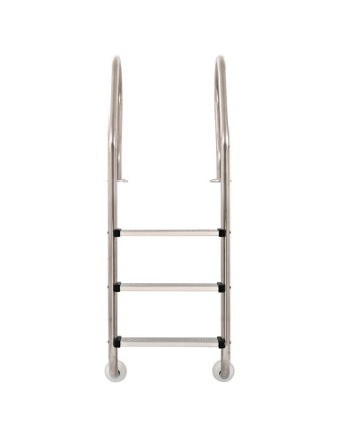 Scaletta per Piscina 3 Gradini in Acciaio Inox 304 120 cm