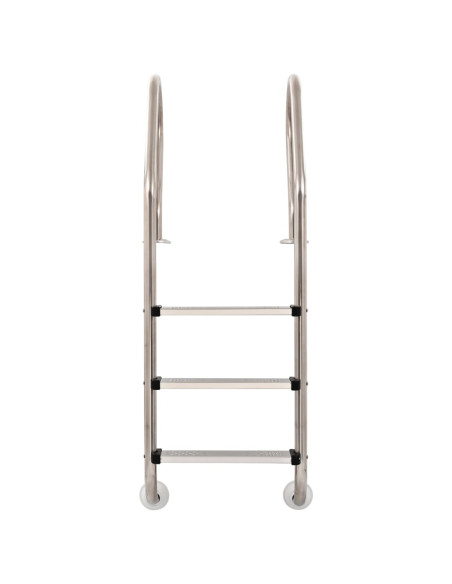 Scaletta per Piscina 3 Gradini in Acciaio Inox 304 120 cm