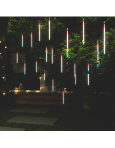 Luci Meteoriche 20pz 30cm Colorate 480 LED Interni Esterni