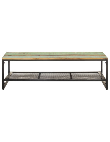 Tavolino da Salotto 110x60x35 cm in Legno Massello di Recupero