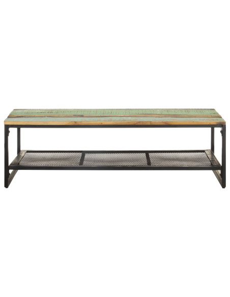 Tavolino da Salotto 110x60x35 cm in Legno Massello di Recupero