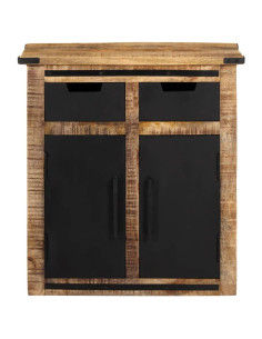 Credenza con 2 Cassetti 55x35x60 cm Legno Massello di Mango