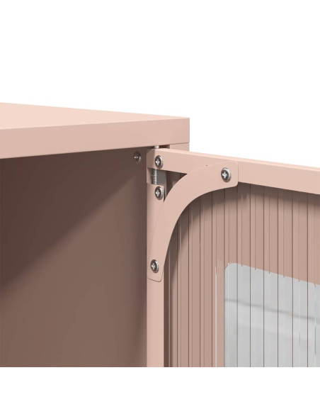 Credenza Rosa 68x39x123 cm in Acciaio