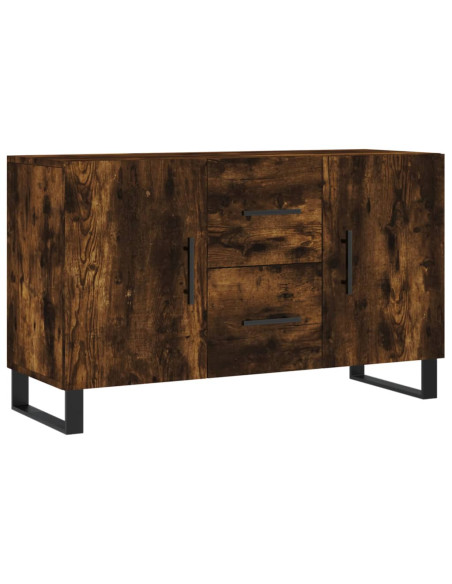 Credenza Rovere Fumo 100x36x60 cm in Legno Multistrato