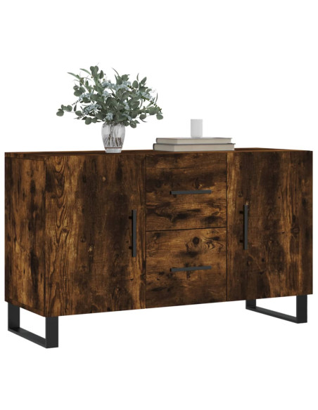 Credenza Rovere Fumo 100x36x60 cm in Legno Multistrato