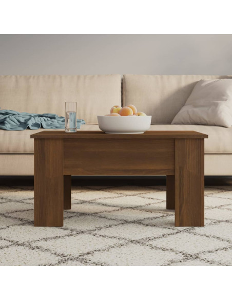 Tavolino da Salotto Rovere Marrone 79x49x41cm Legno Multistrato