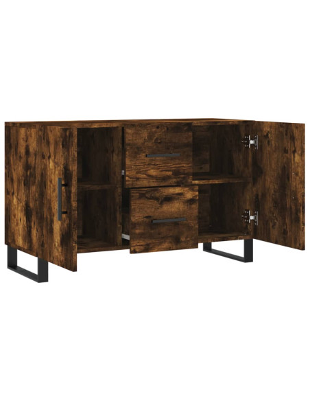 Credenza Rovere Fumo 100x36x60 cm in Legno Multistrato