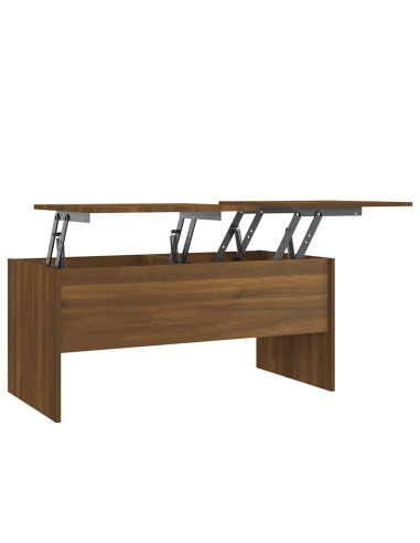 Tavolino Rovere Marrone 102x50,5x46,5 cm Legno Multistrato