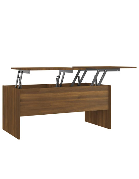Tavolino Rovere Marrone 102x50,5x46,5 cm Legno Multistrato