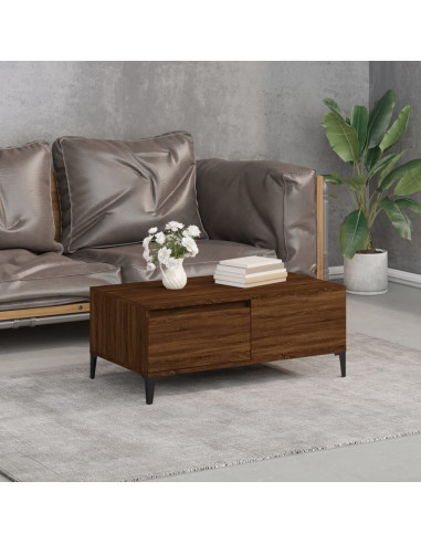 Tavolino da Salotto Rovere Marrone 90x50x36,5 cm in Multistrato