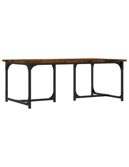 Tavolino da Salotto Rovere Fumo 90x50x35 cm Legno Multistrato