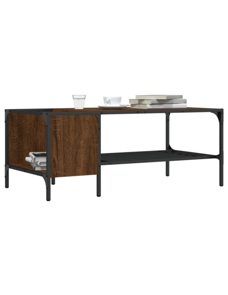 Tavolino Salotto Ripiano Rovere Marrone 100x51x40cm Multistrato