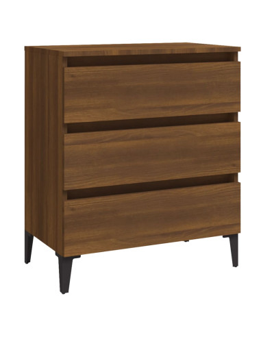 Credenza Rovere Marrone 60x35x69 cm in Legno Multistrato