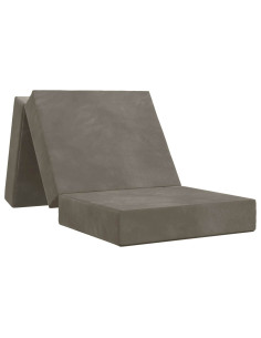 Divano Letto Pieghevole 75 x 67 x 45 cm Grigio Chiaro