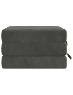 Divano Letto Pieghevole 75 x 67 x 45 cm Grigio Scuro 2