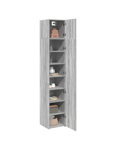 Mobile Sottile Grigio Sonoma 40x42,5x225 cm in Truciolato