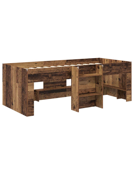 Letto Alto per Bambini 2 pcs Legno antico 193 x 96,1 x 68,5 cm