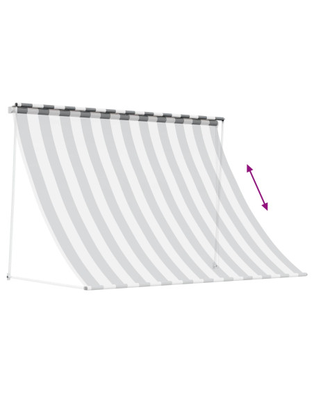 Tenda da Sole Antracite e Bianco 250 x 150 cm
