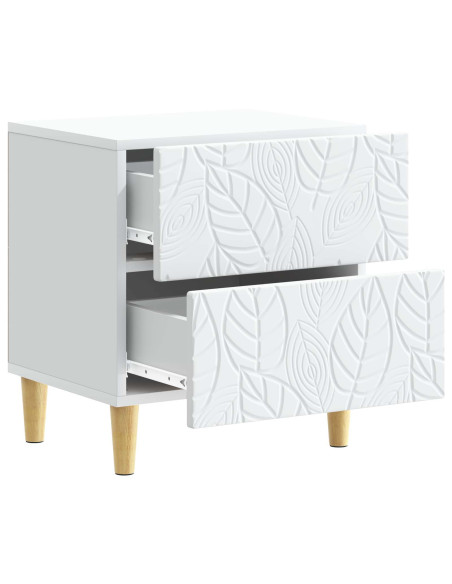 Comodino Bianco 43 x 34,5 x 48 cm Legno ingegnerizzato
