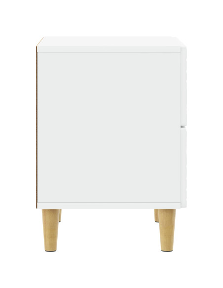 Comodino Bianco 43 x 34,5 x 48 cm Legno ingegnerizzato