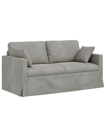 Set di divani 2 pcs Grigio chiaro 158 x 78 x 80 cm Velluto