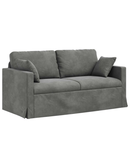 Set di divani 2 pcs Grigio scuro 158 x 78 x 80 cm Velluto