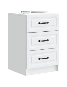Armadio da Notte Bianco 43 x 41 x 63,5 cm Legno ingegnerizzato 2
