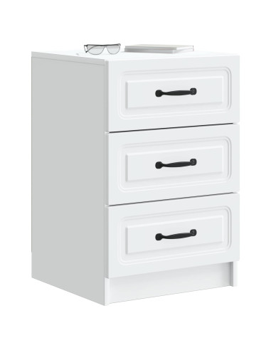 Armadio da Notte Bianco 43 x 41 x 63,5 cm Legno ingegnerizzato