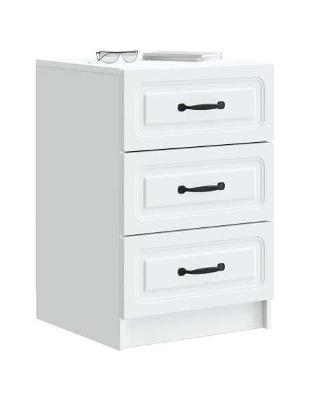 Armadio da Notte Bianco 43 x 41 x 63,5 cm Legno ingegnerizzato