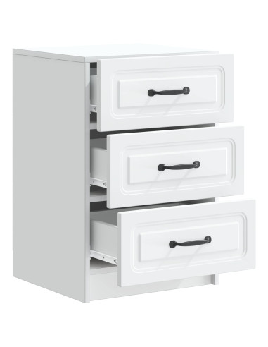 Armadio da Notte Bianco 43 x 41 x 63,5 cm Legno ingegnerizzato