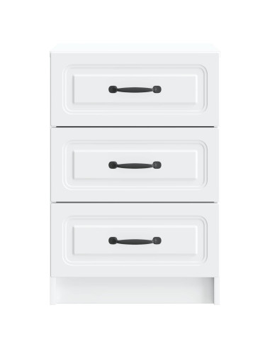 Armadio da Notte Bianco 43 x 41 x 63,5 cm Legno ingegnerizzato