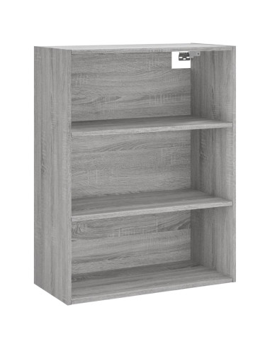 Credenza Grigio Sonoma 69,5x34x180 cm in Legno Multistrato