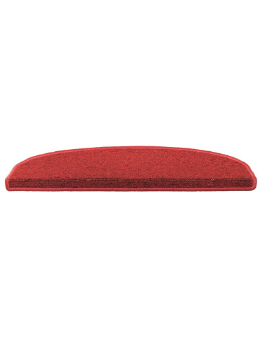Tappetini per scale autoadesivi 15 pcs Rosso 80 x 24,5 x 3,5 cm
