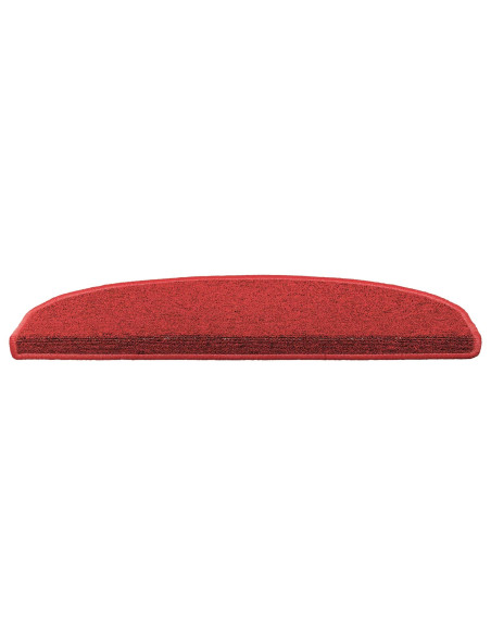 Tappetini per scale autoadesivi 15 pcs Rosso 80 x 24,5 x 3,5 cm