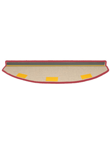 Tappetini per scale autoadesivi 15 pcs Rosso 80 x 24,5 x 3,5 cm