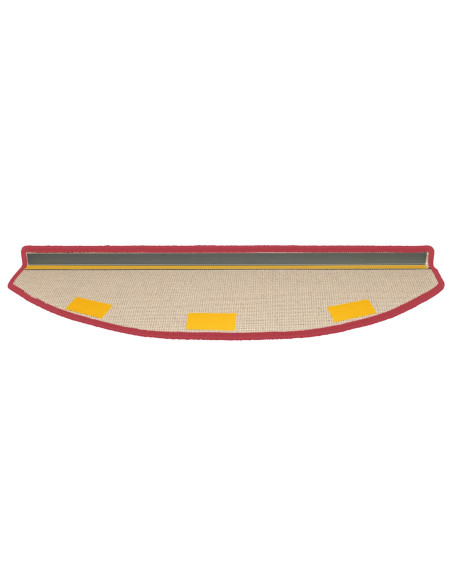 Tappetini per scale autoadesivi 15 pcs Rosso 80 x 24,5 x 3,5 cm
